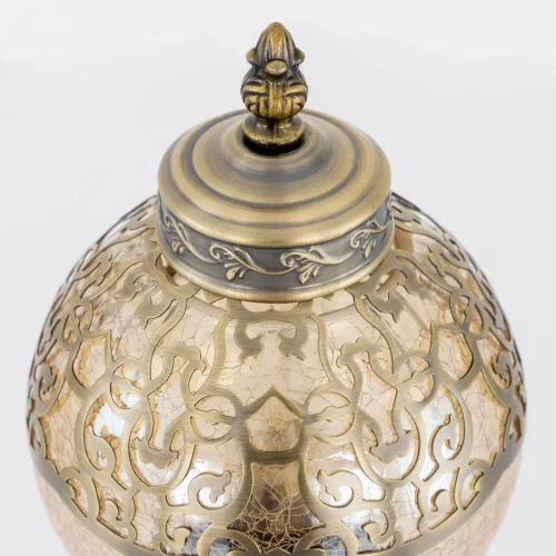 Настольная лампа Каир CL419813 Citilux янтарная 1 лампа, основание бронзовое металл в стиле восточный  фото 5